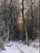 unknow artist Sunset in the Forest oil painting on canvas